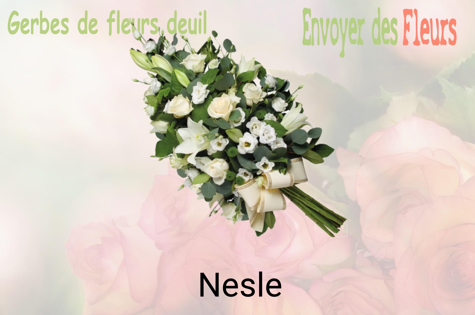 Gerbe de fleurs de deuil livrée à Nesle